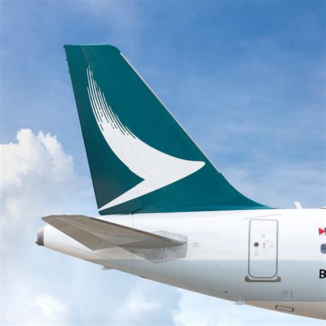 Cathay Pacific aircraft with its distinctive brushwing livery