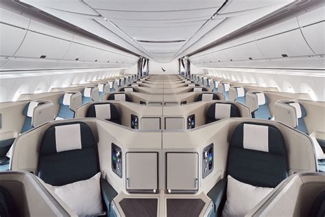 Cathay Pacific Boeing 777 reverse herringbone business class seat