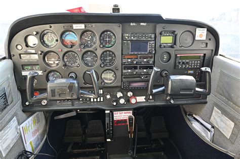 Cessna 120 cockpit view during cruise showing original instrumentation and open visibility