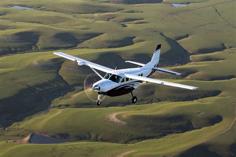Cessna 208B Caravan feeder aircraft at small regional airport