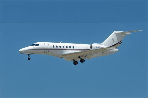 Cessna Citation Longitude on final approach during flight testing