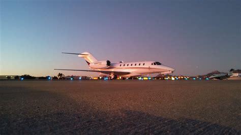 cessna citation x sunset landing
