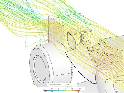CFD model showing airflow and thermal buildup across a delta-wing hypersonic body