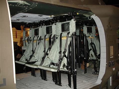 CH-53K interior showing modular troop seating and medevac configuration