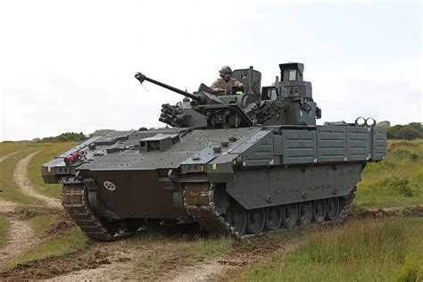 Challenger 3 and Ajax vehicles maneuvering in joint combat readiness drill