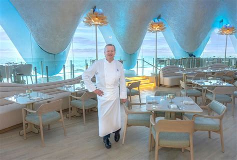 chef michael white at levant restaurant inside shell structure la concha resort