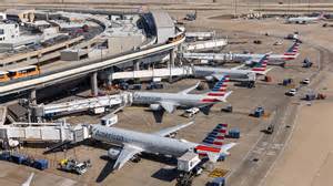 Chicago O’Hare United Airlines and American Airlines hub operations during airport construction
