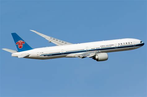 china southern airlines 777-300er taxiing at guangzhou airport