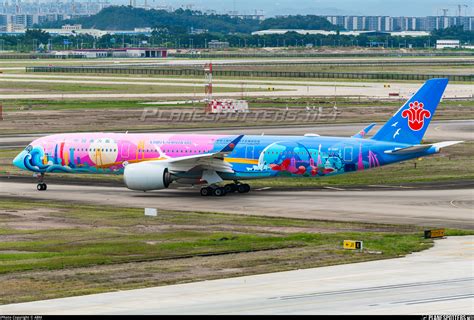 China Southern Airlines Airbus A350 taking off from Guangzhou Baiyun International Airport