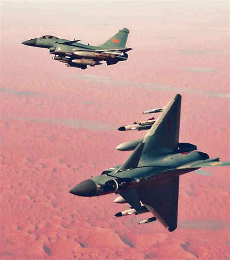 Chinese J-10C equipped with PL-15E missiles in operational configuration