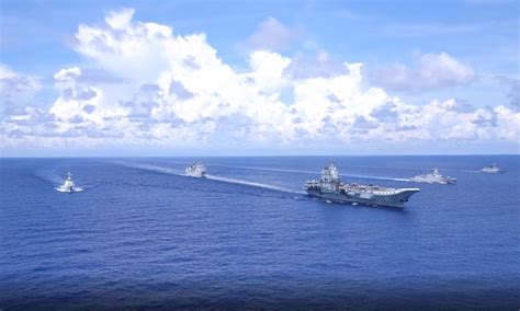 Chinese PLA Navy ships conducting exercises near Taiwan Strait, July 2025