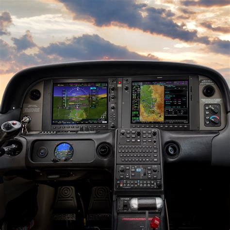 Cirrus SR22 G5 cockpit showing Garmin Perspective avionics in use