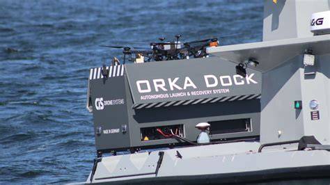 CiS ORKA Dock autonomous drone launch recovery system on uncrewed surface vessel Baltic Sea