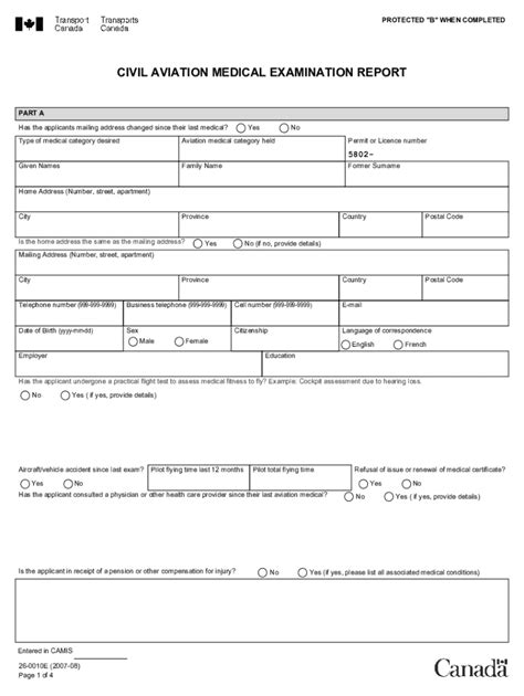 Civil Aviation Medical Examiner reviewing documents during a Category 3 aviation medical exam