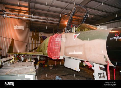 civilian-owned MiG-17 parked at Ellington Field hangar in Houston
