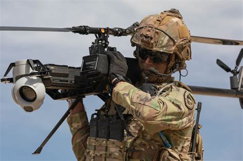Close-up of Anduril Ghost X mid-flight during tactical ISR operation