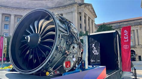 Close-up of CFM LEAP-1A engine on Airbus A320neo, 2021, France