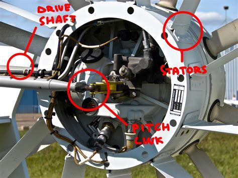 Close-up of Fenestron tail rotor on Cabri G2, showcasing its shrouded anti-torque system, 2015