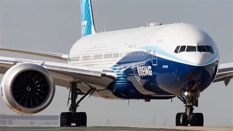 Close-up of GE9X engine mounted on a Boeing 777X during test flight