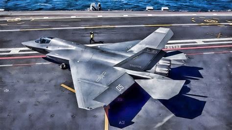 close-up of J-35 stealth airframe and internal weapon bay configuration