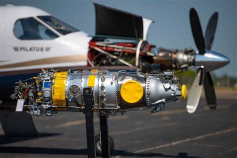 close-up of PT6 engine on Pilatus PC-12 during maintenance check