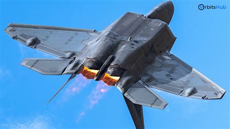 Close-up view of F-22 air intake design under the nose