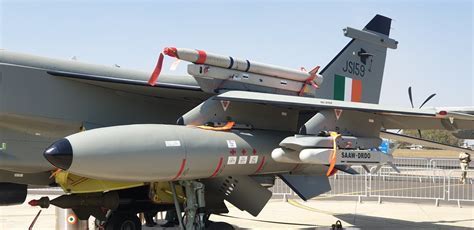 close-up view of SAAW mounted on IAF aircraft under wing with bomb bay open