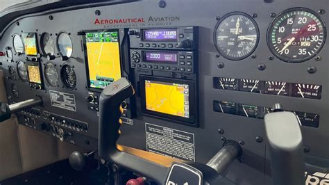 cockpit of Piper Cherokee with Garmin G5 avionics upgrade