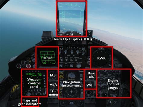 Cockpit view of an F-15C tracking a MiG-25 on radar