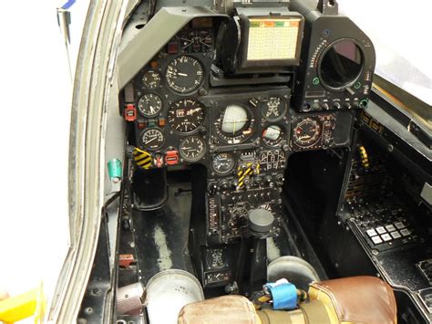 cockpit view of Dassault Mirage F1 with Cyrano IV radar system and advanced avionics