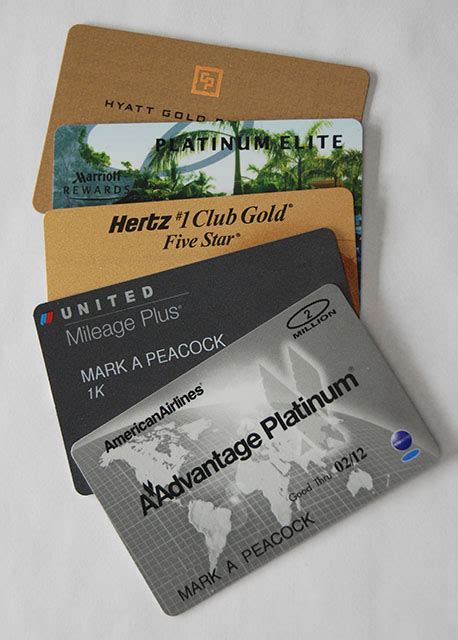 Collection of various airline frequent flyer program cards