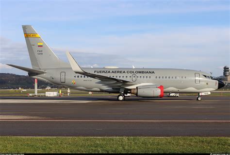 Colombian Air Force One Boeing Business Jet FAC-0001 preparing for diplomatic departure