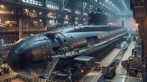 Columbia-class electric drive propulsion system inside submarine construction facility