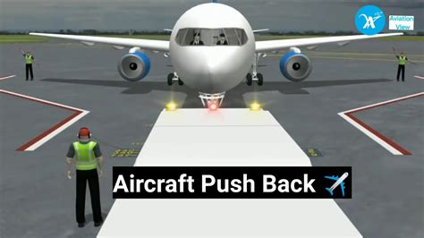 commercial aircraft pushback after maintenance release at departure gate