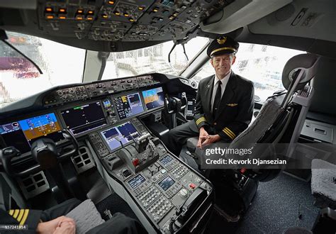 commercial airline first officer in Boeing 787 cockpit during climb