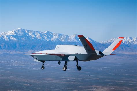 Concept art of Northrop Grumman’s Loyal Wingman drone flying alongside an F/A-18