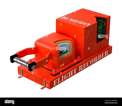 concept illustration of self-ejecting aircraft flight recorder in action
