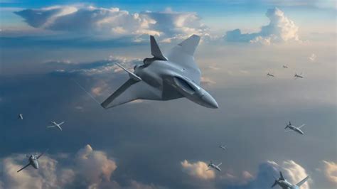 Concept render of sixth-generation fighter with drone wingmen