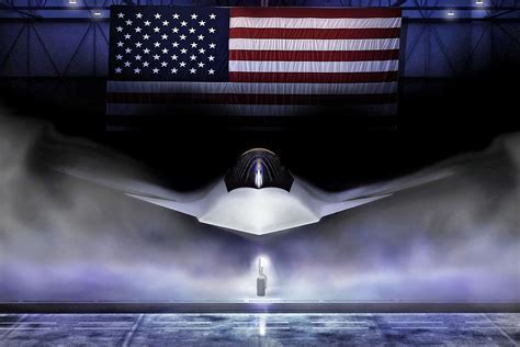 conceptual artwork of US F-47 sixth-generation fighter in flight
