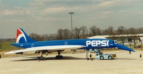 Concorde Pepsi blue livery takeoff at sunset