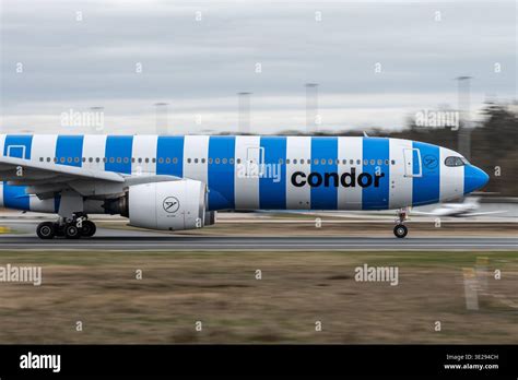Condor Airbus A330-900neo striped livery Frankfurt airport
