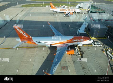 congested Gatwick Airport apron during peak summer flights