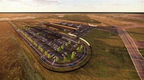 construction activity around Tweed New Haven Airport terminal site under redevelopment