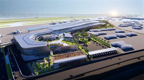 construction progress of Terminal 3 at Tan Son Nhat with cranes and structural framework