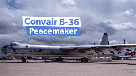 Convair B-36 Peacemaker Strategic Air Command nuclear bomber at an American airbase