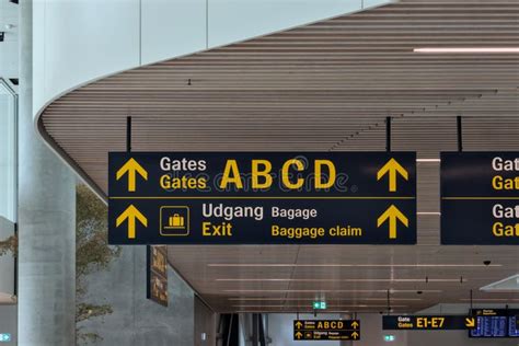 Copenhagen Airport terminal signage
