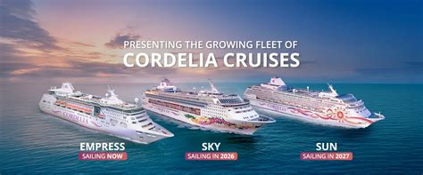Cordelia Cruises promotional banner featuring Cordelia Sky render post-refurbishment