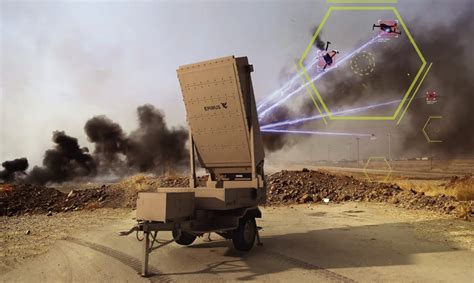 counter drone radar and RF detection system protecting military base from small UAV threat