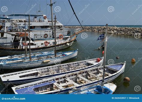 cypriot coast guard vessels docked in Larnaca harbor as part of routine patrols