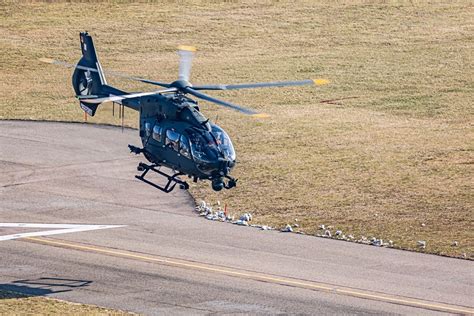 Cypriot H145M helicopter alongside NATO aircraft during multinational joint exercise over Eastern Mediterranean